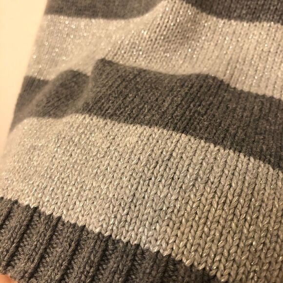 Aeropostale hooded button front cardigan sweater gray striped L/juniors - Picture 6 of 10